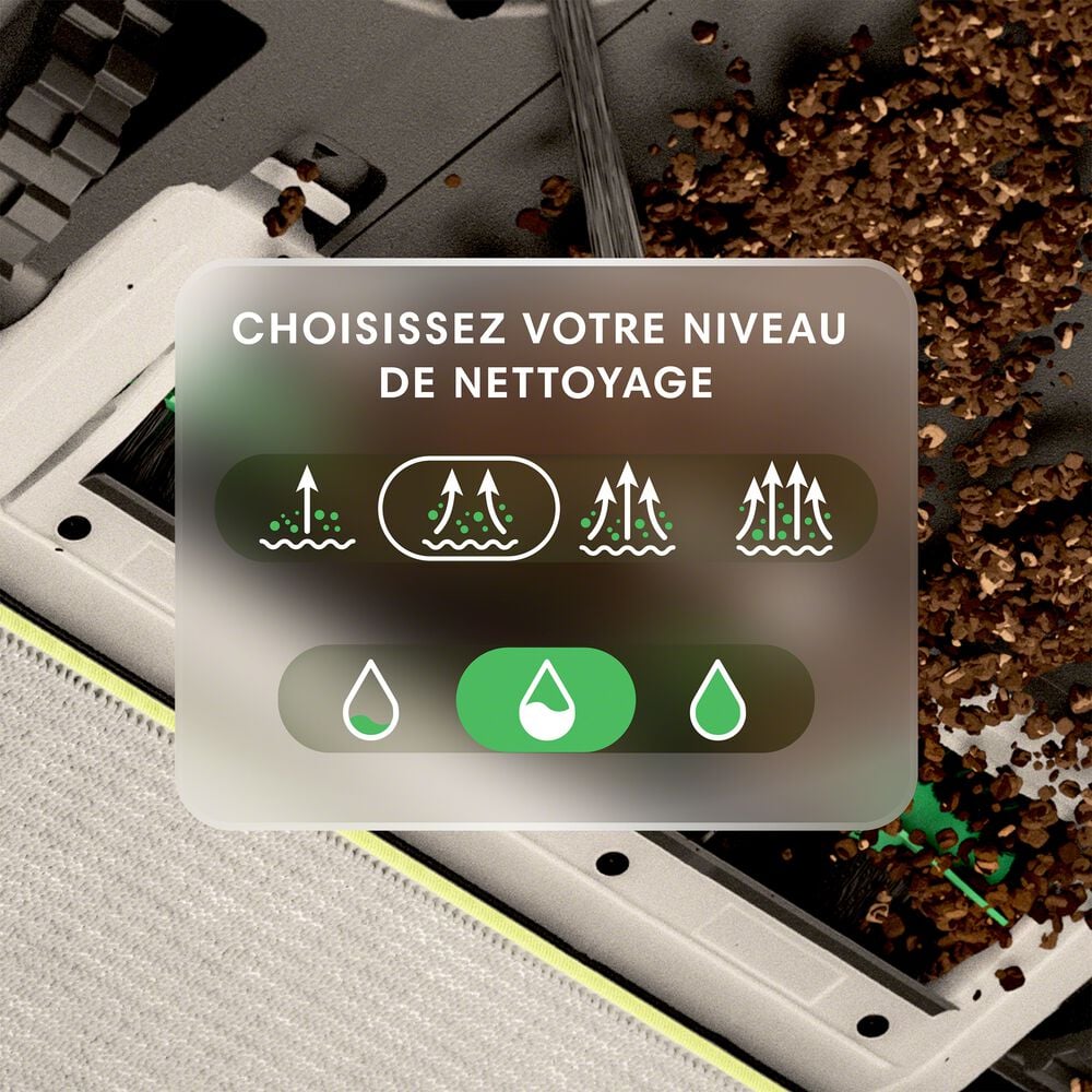 4&nbsp;niveaux d&rsquo;aspiration. 3&nbsp;niveaux de liquide